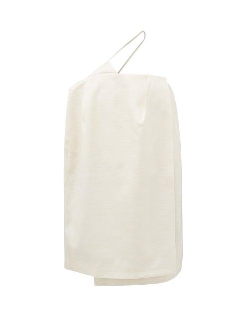 Matchesfashion.com Jacquemus - Soleil Asymmetric Mini Dress - Womens - Ivory
