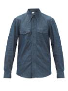 Matchesfashion.com Lemaire - Western Denim Shirt - Mens - Dark Blue