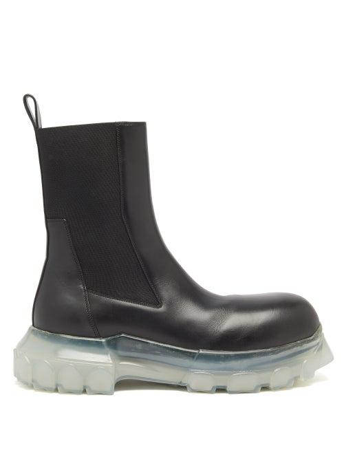 Rick Owens - Beatle Leather Boots - Mens - Black