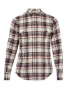 Matchesfashion.com Saint Laurent - Western Checked Cotton Blend Shirt - Mens - Multi