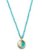 Luis Morais - Yin & Yang Turquoise & 14kt Gold Beaded Necklace - Mens - Blue