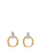 Matchesfashion.com Chlo - Crinkled Drop Hoop Earrings - Womens - Gold