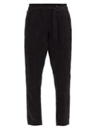 Matchesfashion.com Ann Demeulemeester - High-rise Crushed-velvet Cropped Trousers - Womens - Black
