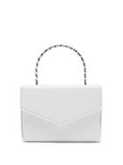 Ladies Bags Amina Muaddi - Superamini Pernille Crystal-handle Leather Box Bag - Womens - White Multi