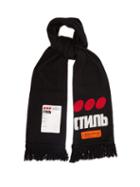 Matchesfashion.com Heron Preston -  Jacquard Scarf - Mens - Black