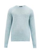 Matchesfashion.com Prada - Crew Neck Wool Sweater - Mens - Light Blue