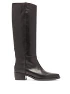 Matchesfashion.com Legres - Knee High Leather Riding Boots - Womens - Black