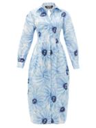Matchesfashion.com Jacquemus - Valensole Floral-print Cotton-poplin Shirt Dress - Womens - Blue