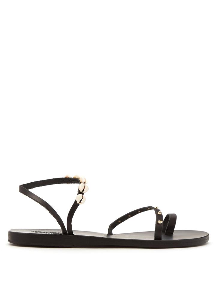 Ancient Greek Sandals Apli Shell-embellished Leather Sandals