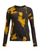 Matchesfashion.com Proenza Schouler - Floral Spray Paint Print Cotton Top - Womens - Yellow Multi