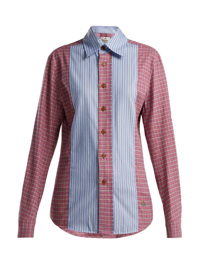 Vivienne Westwood Contrast Patchwork Cotton Shirt