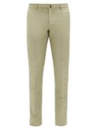 Matchesfashion.com Incotex - Chinolino Tailored Linen-blend Chino Trousers - Mens - Green