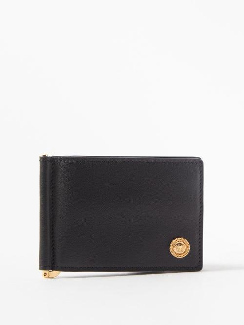 Versace - Medusa-medallion Leather Bi-fold Wallet - Mens - Black