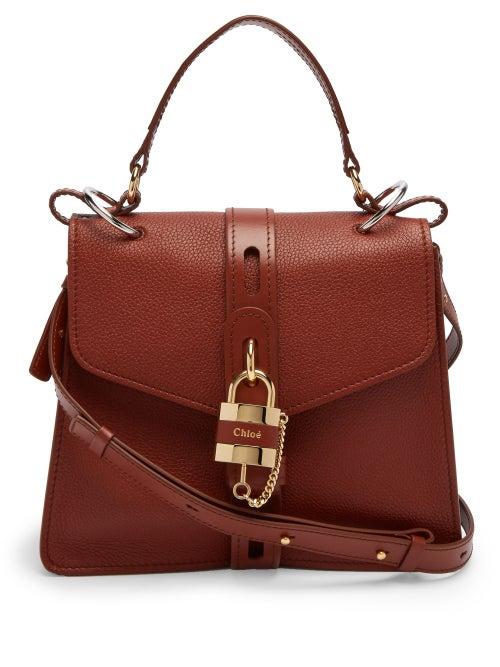 Matchesfashion.com Chlo - Aby Small Leather Shoulder Bag - Womens - Dark Brown