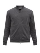 Brunello Cucinelli - Cotton-blend Jersey Sweatshirt - Mens - Dark Grey