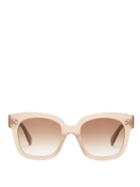 Matchesfashion.com Celine Eyewear - Oversized Round Acetate Sunglasses - Womens - Light Brown