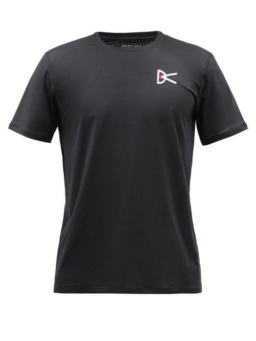 District Vision - Air Wear Logo-print T-shirt - Mens - Black