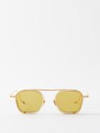 Jacques Marie Mage - Baudelaire 2 D-frame Metal Sunglasses - Mens - Gold Multi
