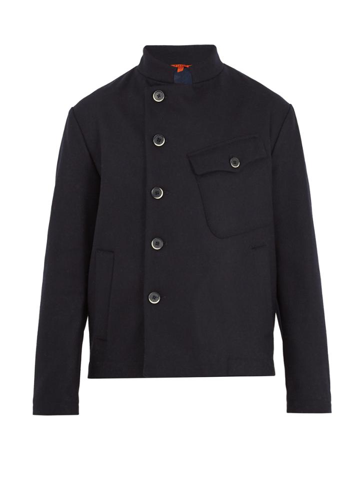 Barena Venezia Stand-collar Wool-blend Pea Coat