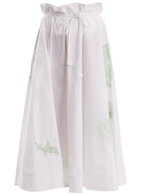 Matchesfashion.com Acne Studios - Hellah Pop Floral Embroidered Skirt - Womens - White