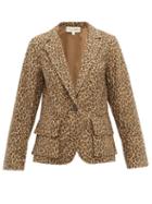 Matchesfashion.com Nili Lotan - Addison Leopard Print Cotton Blazer - Womens - Leopard
