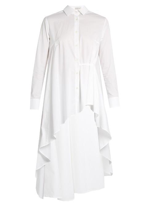 Palmer/harding Extended Waterfall-hem Cotton-poplin Shirt