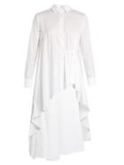 Palmer/harding Extended Waterfall-hem Cotton-poplin Shirt