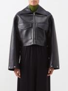 Nanushka - Sapir Cropped Recycled-leather Jacket - Womens - Black