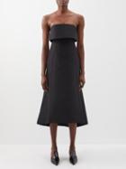 Toteme - Bandeau Cotton-blend Midi Dress - Womens - Black