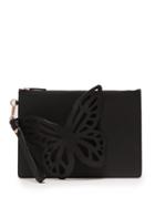 Matchesfashion.com Sophia Webster - Flossy Butterfly Leather Pouch - Womens - Black