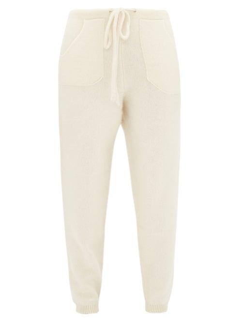 Matchesfashion.com The Elder Statesman - Patch-pocket Cashmere Track Pants - Womens - Ivory