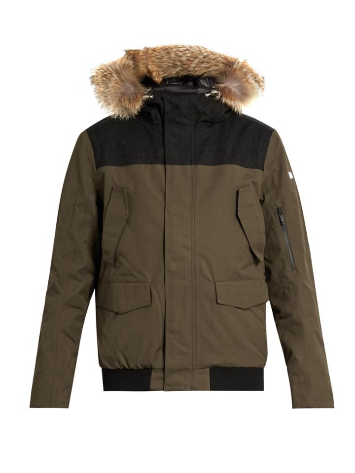 Mover Swisswool Fur-trimmed Bomber Jacket