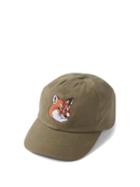 Maison Kitsun - Fox Head-embroidered Cotton-canvas Baseball Cap - Mens - Khaki