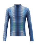 Matchesfashion.com Marine Serre - Moonfish Skin-print Jersey Top - Mens - Blue