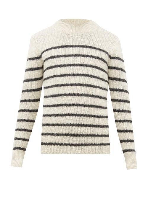 Matchesfashion.com Isabel Marant - George Striped Alpaca Blend Sweater - Mens - Grey