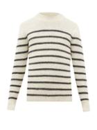 Matchesfashion.com Isabel Marant - George Striped Alpaca Blend Sweater - Mens - Grey
