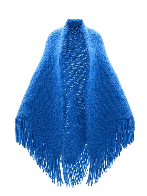 Gabriela Hearst - Lauren Fringed Cashmere Wrap - Womens - Blue