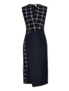 Balenciaga Contrast Sleeveless Wool-blend Dress