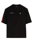 Matchesfashion.com Marcelo Burlon - Wings Barcode Print Cotton T Shirt - Mens - Red