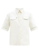 Matchesfashion.com Sir - Maurice Piped Cotton-canvas Shirt - Womens - Ivory