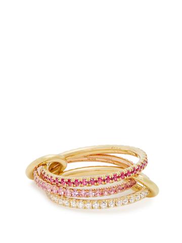 Spinelli Kilcollin Aurora Diamond, Sapphire, Ruby & Gold Ring