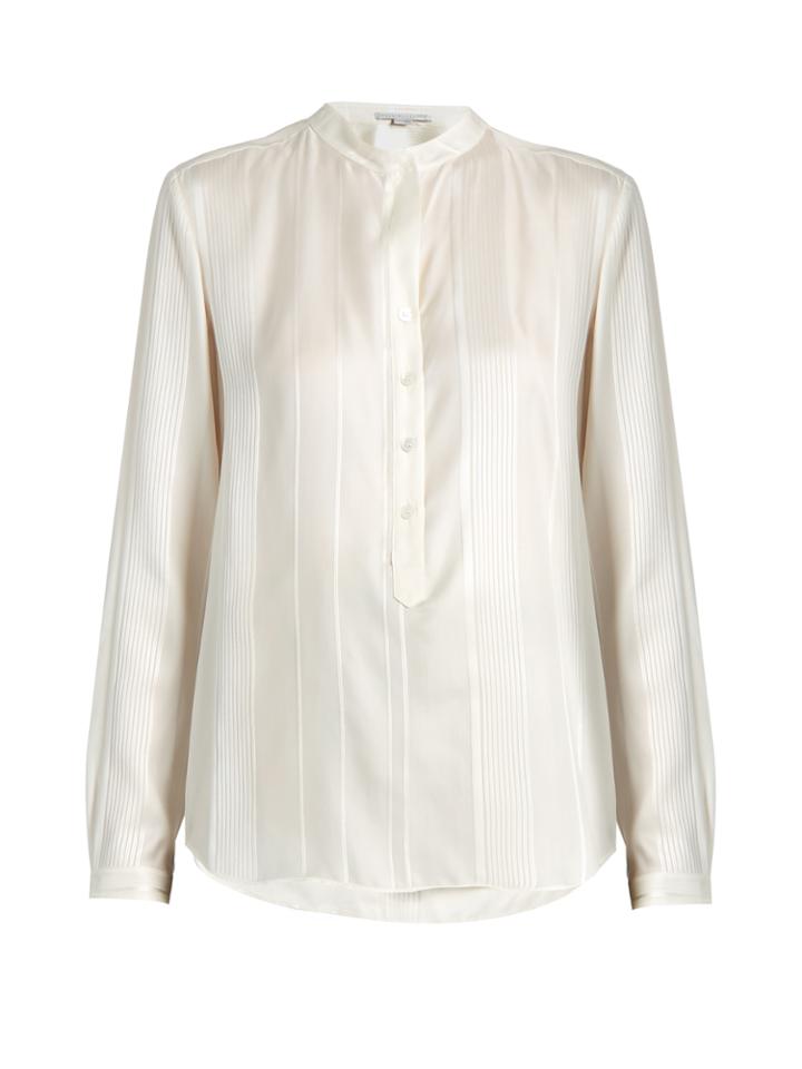 Stella Mccartney Eva Twisted-stripe Silk Shirt