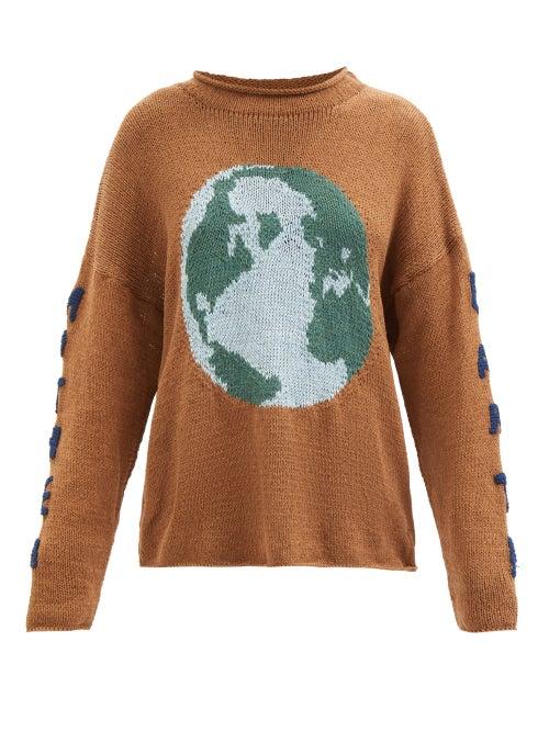 Story Mfg. - Twinsun Cotton-knit Roll-neck Sweater - Womens - Brown Multi