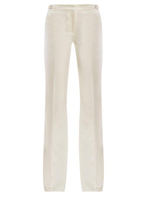 Matchesfashion.com Gabriela Hearst - Briggs Flared Silk Trousers - Womens - Ivory