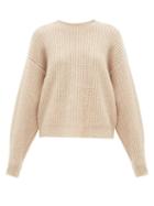 Matchesfashion.com Ryan Roche - Dropped Shoulder Cashmere Blend Sweater - Womens - Beige
