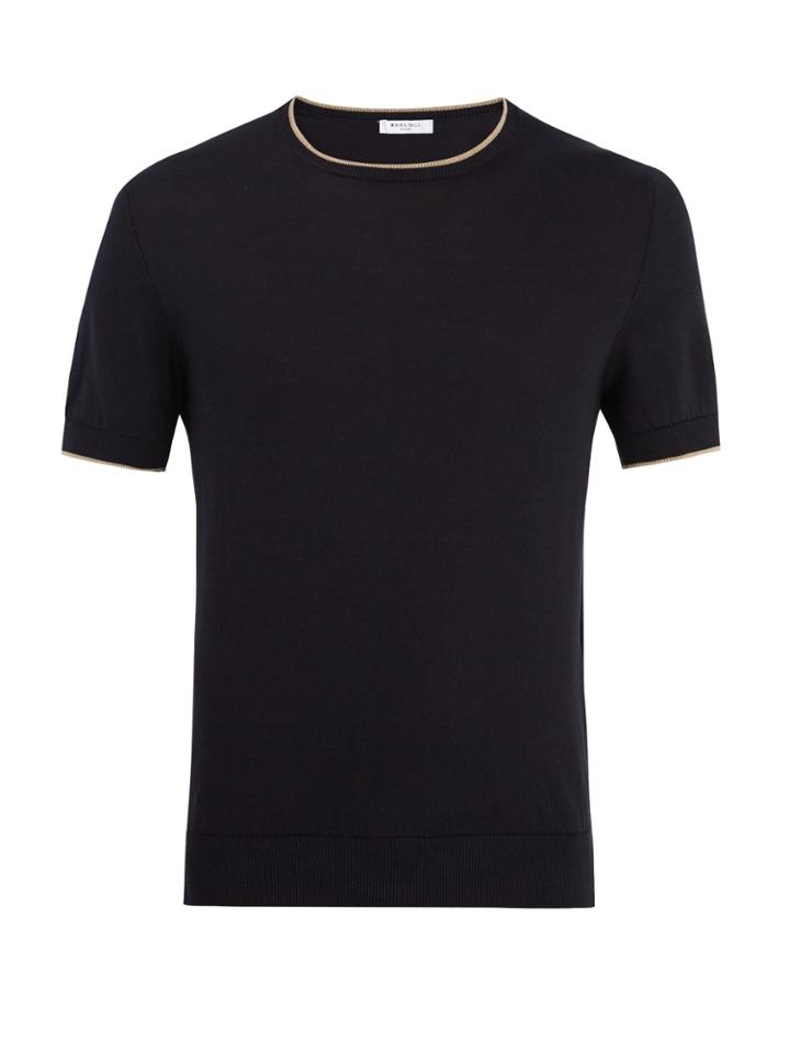 Boglioli Crew-neck Knit Cotton T-shirt