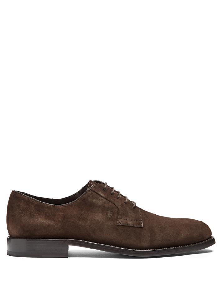 Tod's Lace-up Suede Derby Shoes