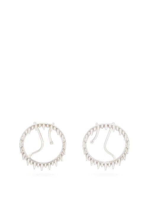 Matchesfashion.com Alan Crocetti - Halo Spur Sterling Silver Ear Cuffs - Mens - Silver