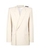 Matchesfashion.com Balenciaga - Single Breasted Wool Blend Twill Blazer - Mens - White
