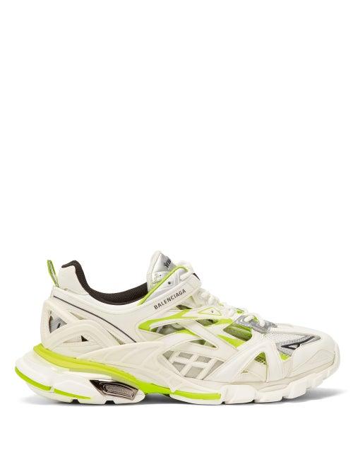 Matchesfashion.com Balenciaga - Track 2 Leather And Mesh Trainers - Womens - White Multi